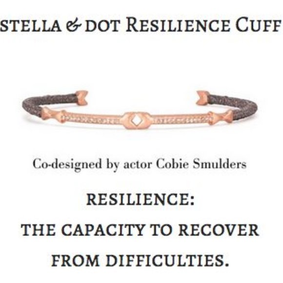 Stella & Dot | Dainty Rose Gold Bracelet Resilience Cuff - Picture 7 of 8